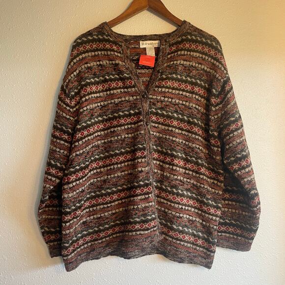 Vintage 90s 2000s Cottagecore Grandpa Cardigan - Picture 2 of 8